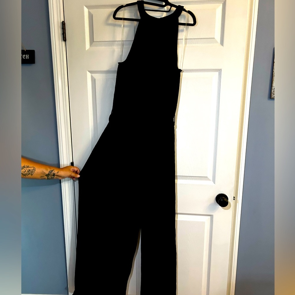 Fashion Nova plisse jumpsuit with belt